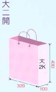 大二開手提紙袋